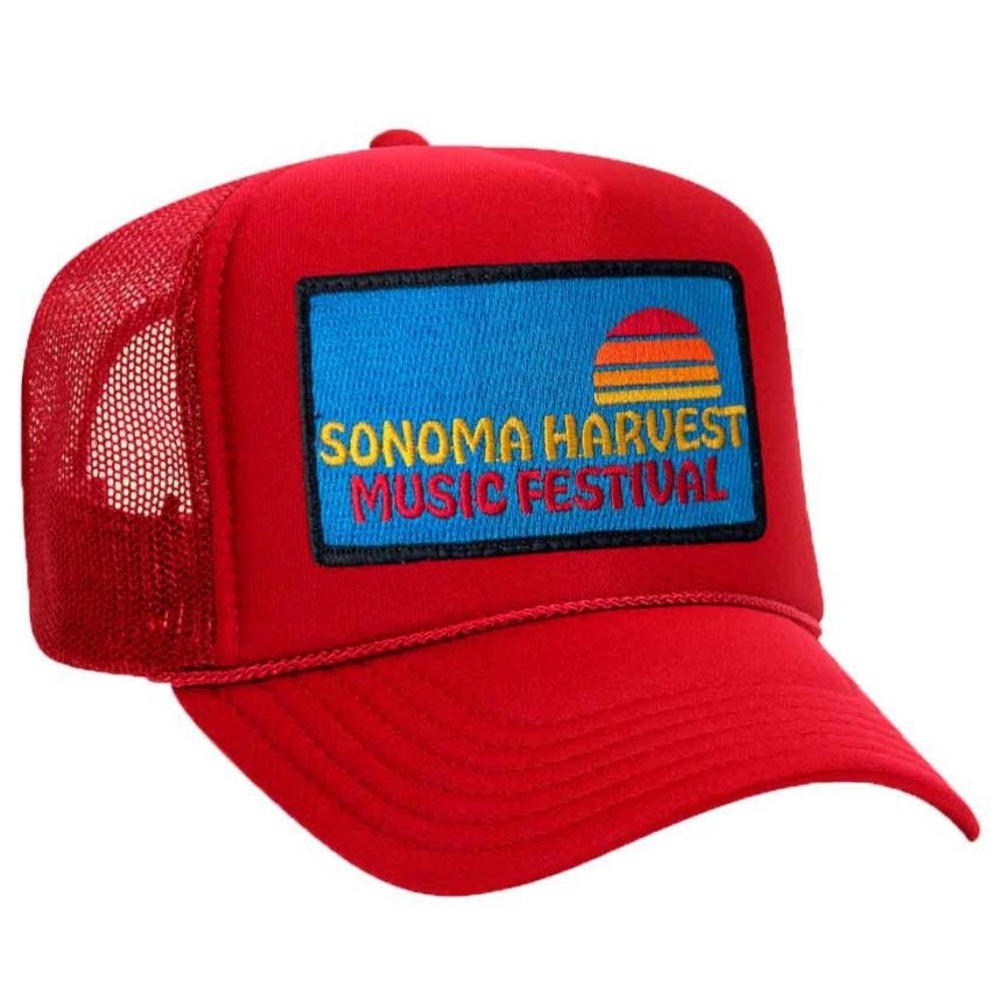Aviator Nation Red Sonoma Harvest Music Festival Trucker Hat